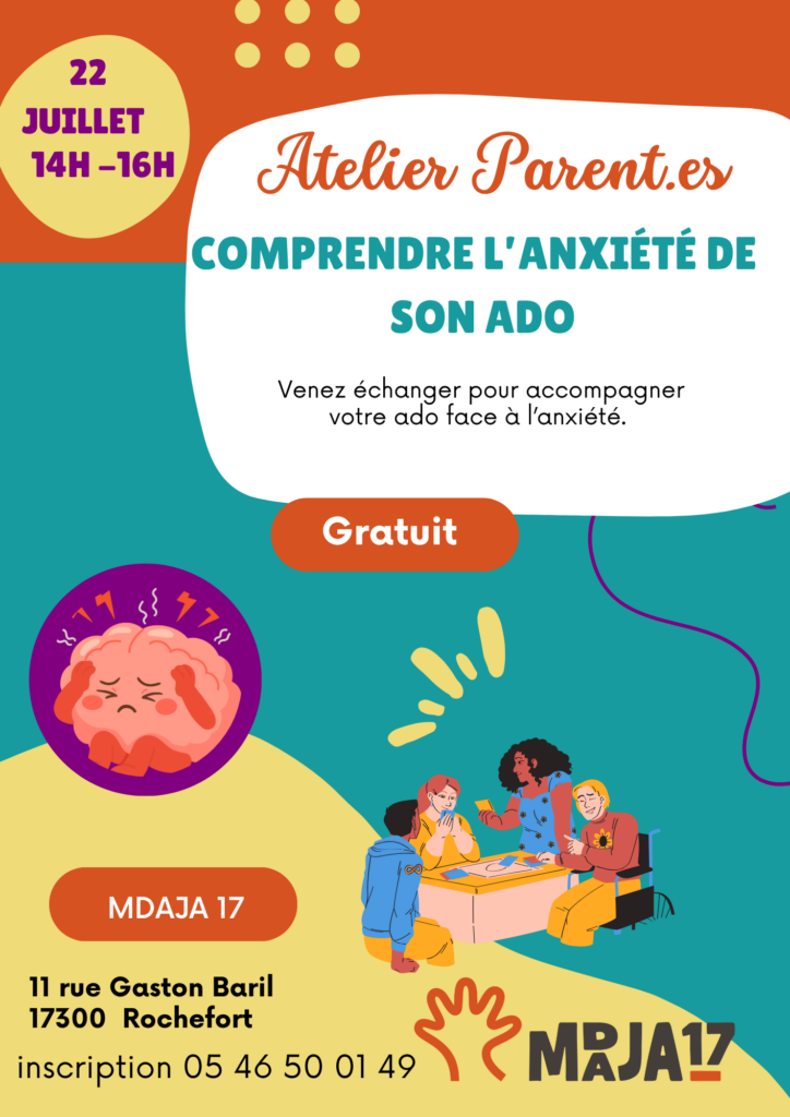 Affiche aider son ado à gerer son anxieté