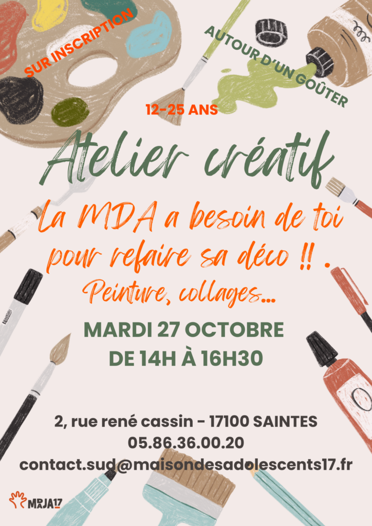 Atelier créatif octobre 2026